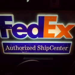 Lighted Fed Ex Sign