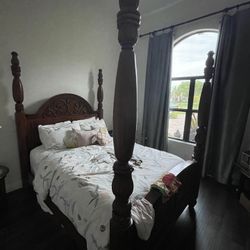 Queen Poster Bed And Matching Dresser