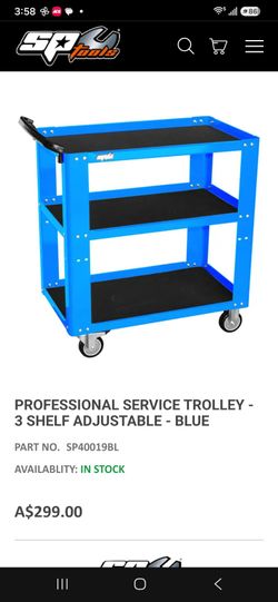 SP Tools 3-Shelf Professional Service Trolley Blue