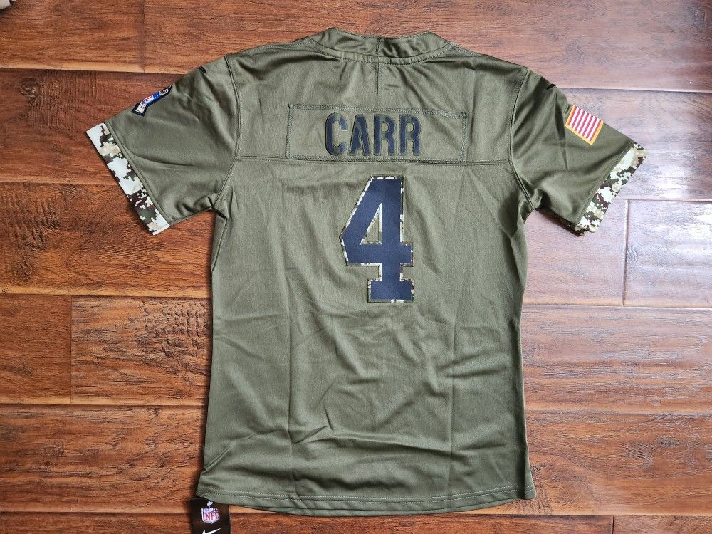 Las Vegas Raiders jersey WOMEN'S Derek Carr #4 Salute to Service SIZE  Medium for Sale in Rialto, CA - OfferUp
