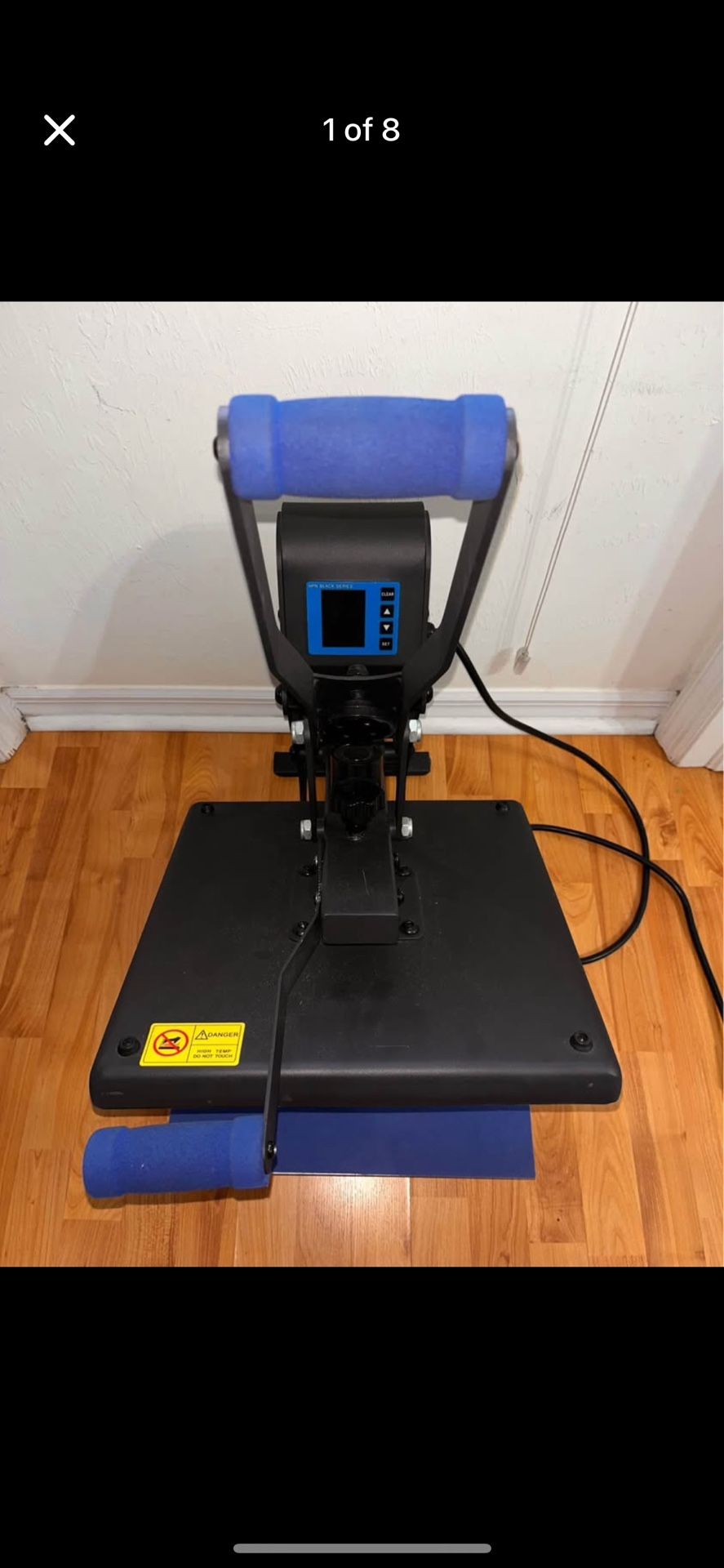 HPN heat press nation black series 15x15 auto open heat press machine. Only used three or four times. Works perfectly. I just no longer have a use for