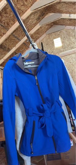 Xersion Blue Zip-Up Jacket with Belt