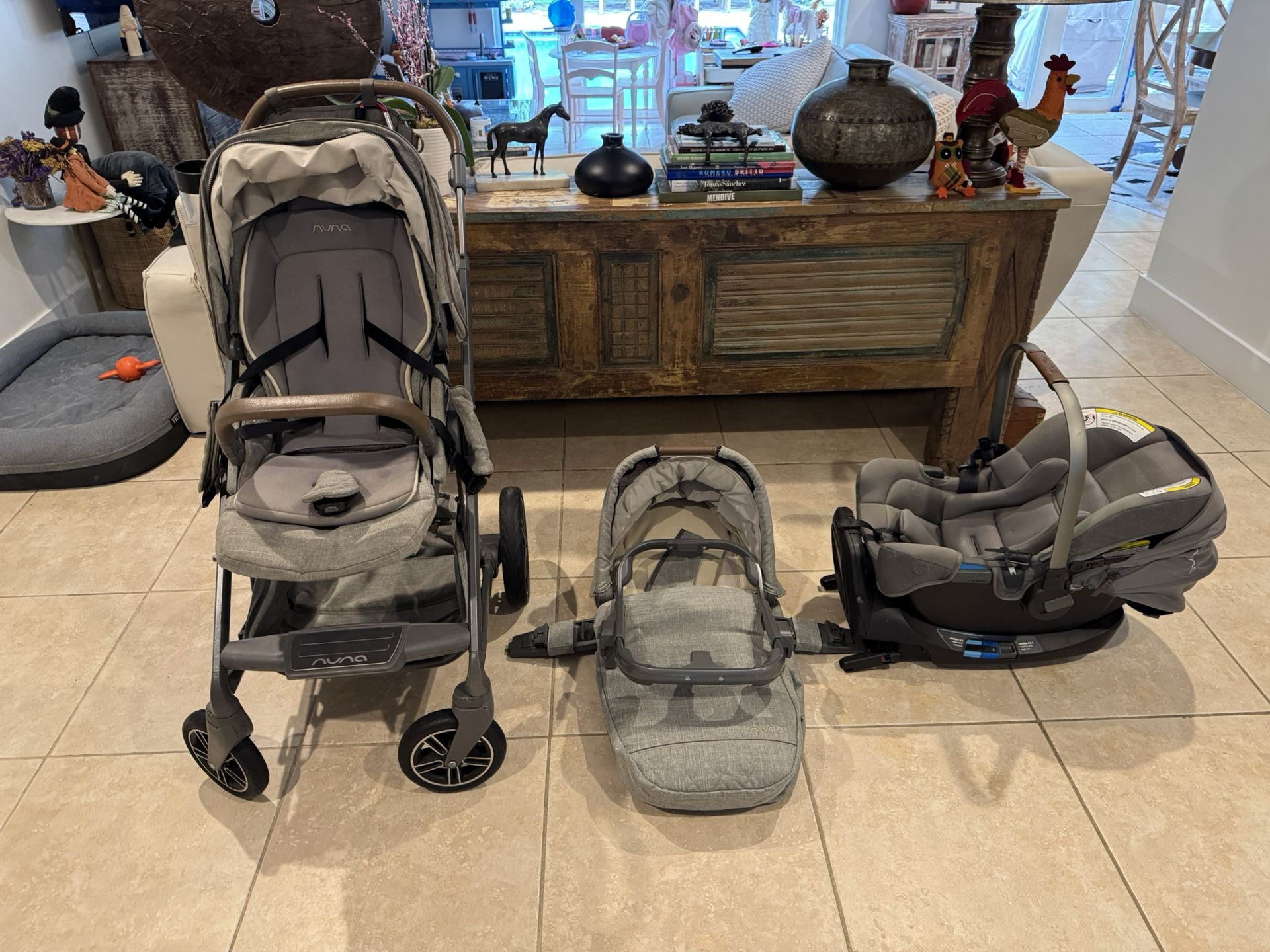 Nuna Stroller, Bassinet And Infant Car Seat Combo