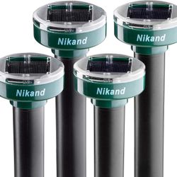Gopher Repellent Ultrasonic Solar Powered - Mole Repellent Stakes Outdoor- 4pcs