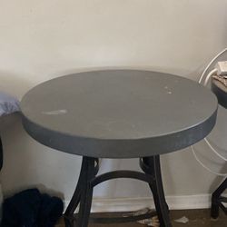Two Wood Round End Tables 