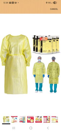 Yellow isolation gown 50