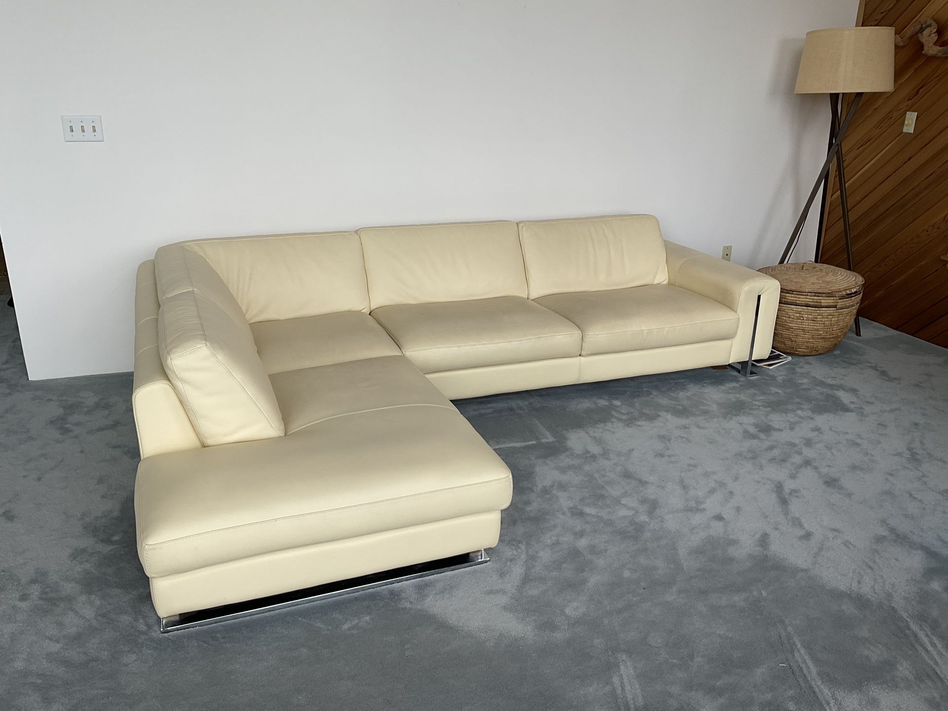 Roche Bobois Leather Sectional Sofa