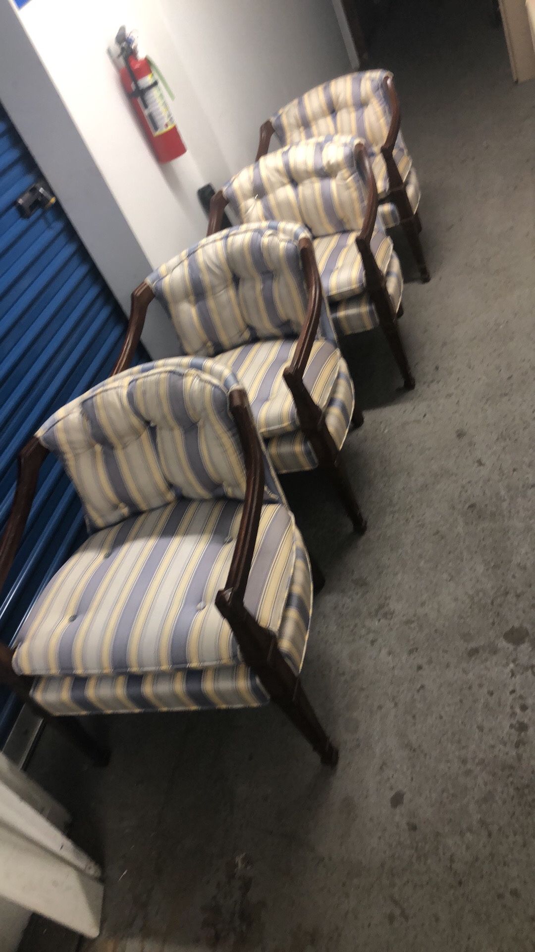 4 Good condition waiting room chairs