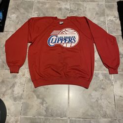 Vintage 80s 90s Los Angeles Clippers NBA Sweatshirt Crewneck Made In USA SZ L