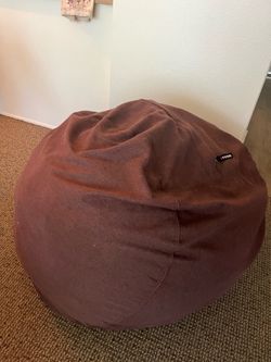 Chocolate colored memory foam bean bag