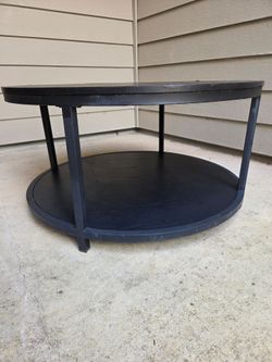 36"  in diameter two tier coffee table