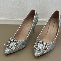 Size EU36 Sparkling Rhinestone Heels