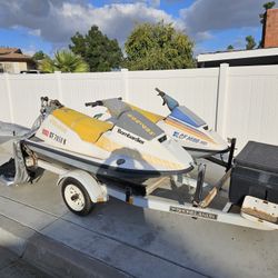 2 Sea Doos  1 Trailer All Regestured W Pinks