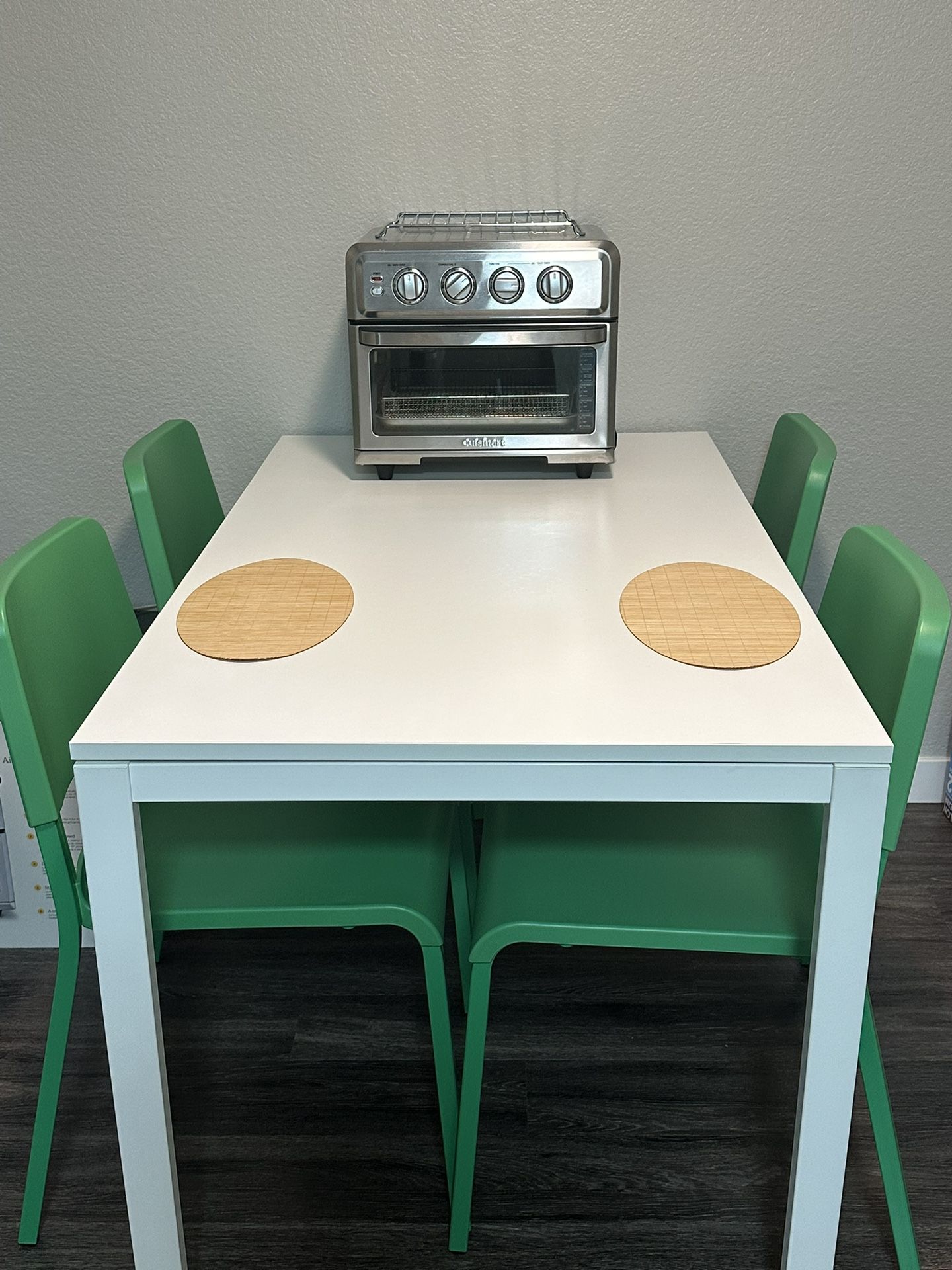 **IKEA Dining Table & Chairs (Available for separate purchase)**