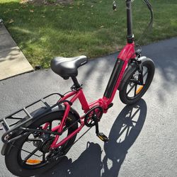 Brand New Never Used 20" Folding Fat-Tire E-BIKE ROVER Electric Bike Purchased For 1399.00. ( 500w) bike also folds in half