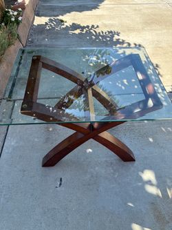 Glass coffee table