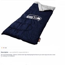 NFL Seattle Seahawks Coleman Youth Sleeping Bag 