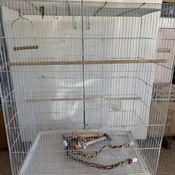 Large birdcage for parakeets or cockatiels