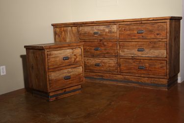 Solid wood dresser with matching nightstand