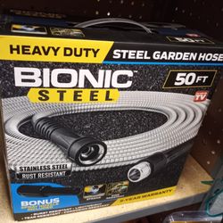 BIONIC STEEL HEAVY DUTY STEEL GARDEN HOSE 50FT