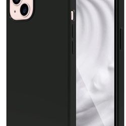 Liquid Silicone Case Designed iPhone 13 Case,Slim Gel Rubber Full Body Protection Shockproof Drop Protection Case - Black