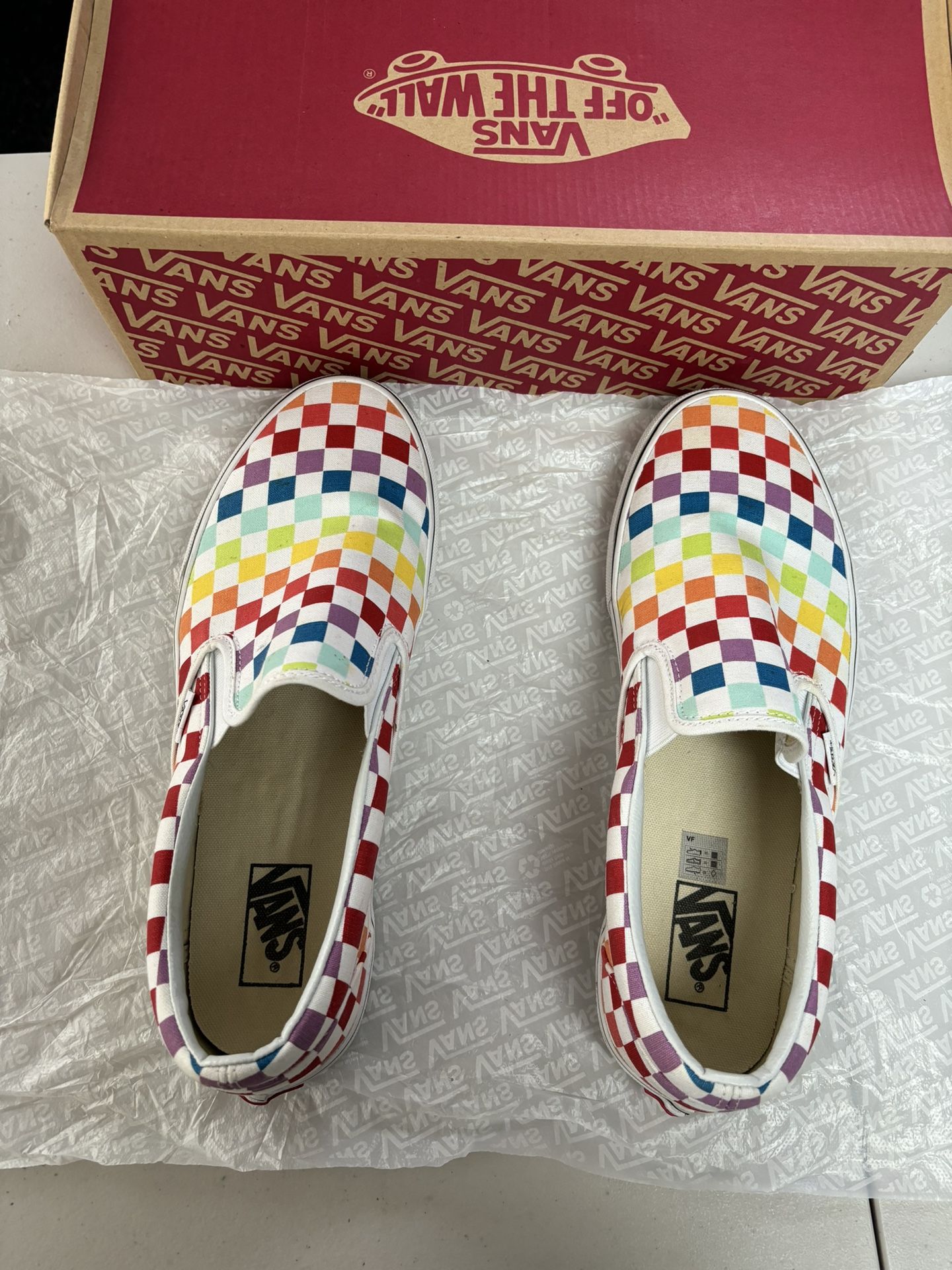 Vans checkerboard Rainbow Sneakers 11.5