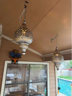 Metal Turkish hanging lanterns