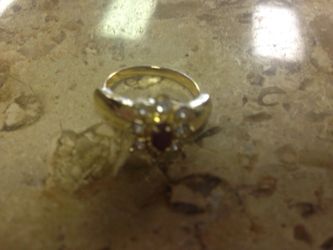 Gold Colored with Stone Ring
