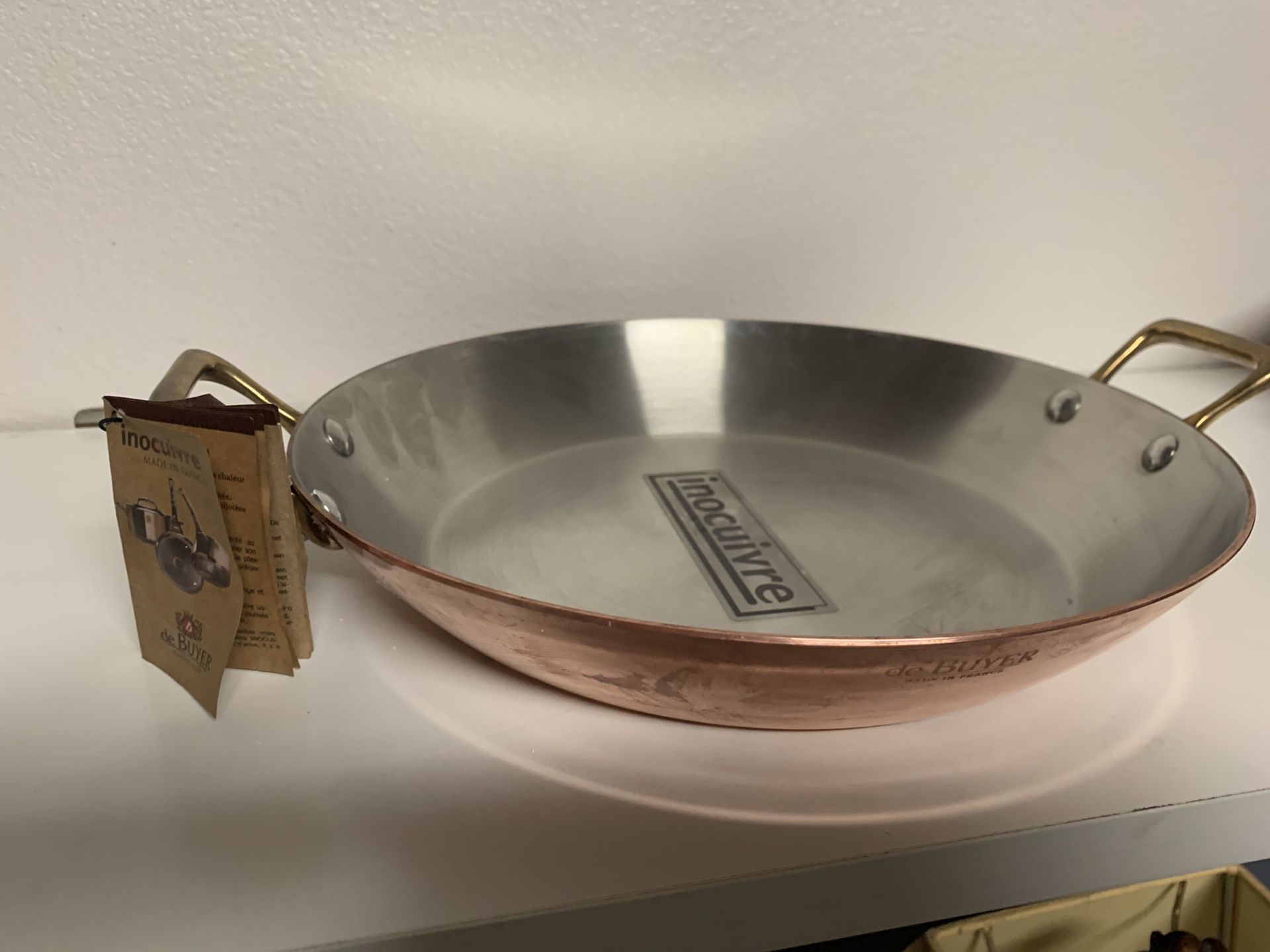 New DeBuyer Round Copper Pan