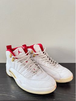 Nike Air Jordan 12 Retro FIBA 2019 White Red Gold 130690-107 Men's Size 12
