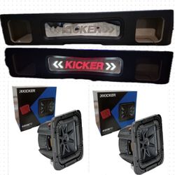 2 Kicker L7s 8” Subwoofers With Custom Box For Silverado Sierra 2019-up