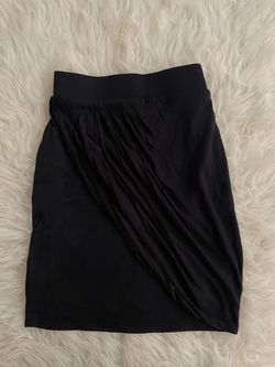 Black Draped Mini Skirt New Size M