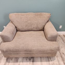 Love Seat Chair with Ottoman 