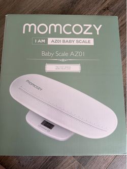 New Momcozy Baby Scale, Multi-Function Scale for Body Weight and Height Measurement, Weighted Feeds, with Curved Removable Tray, for Newborns, Adult S