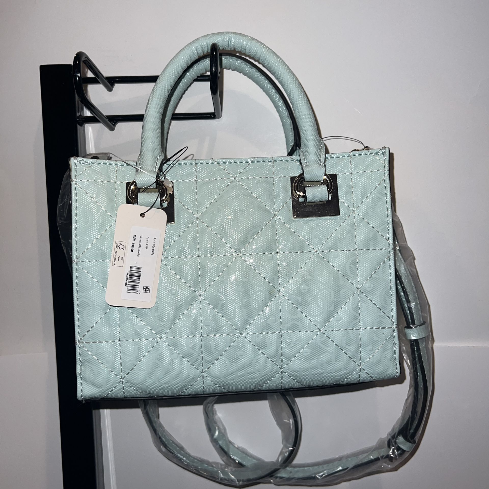 New Turquoise Guess Purse Bag Crossbody Handbag NWT Surf Malia Mini GG848876
