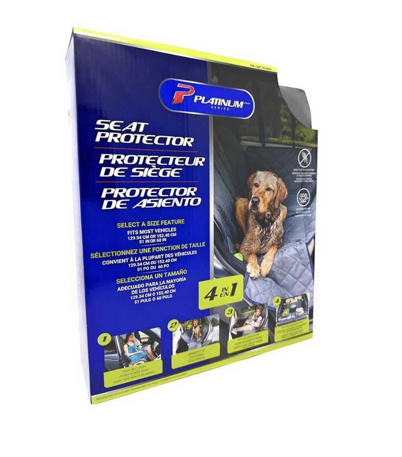 New - Platinum Series Seat Protector Two Sizes fits Most Cars & SUV’s