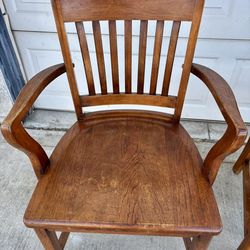 Vintage Banker Oak/Maple Chair