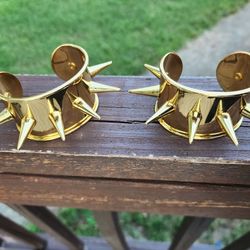 Gold Spiked Cuff Bracelets 