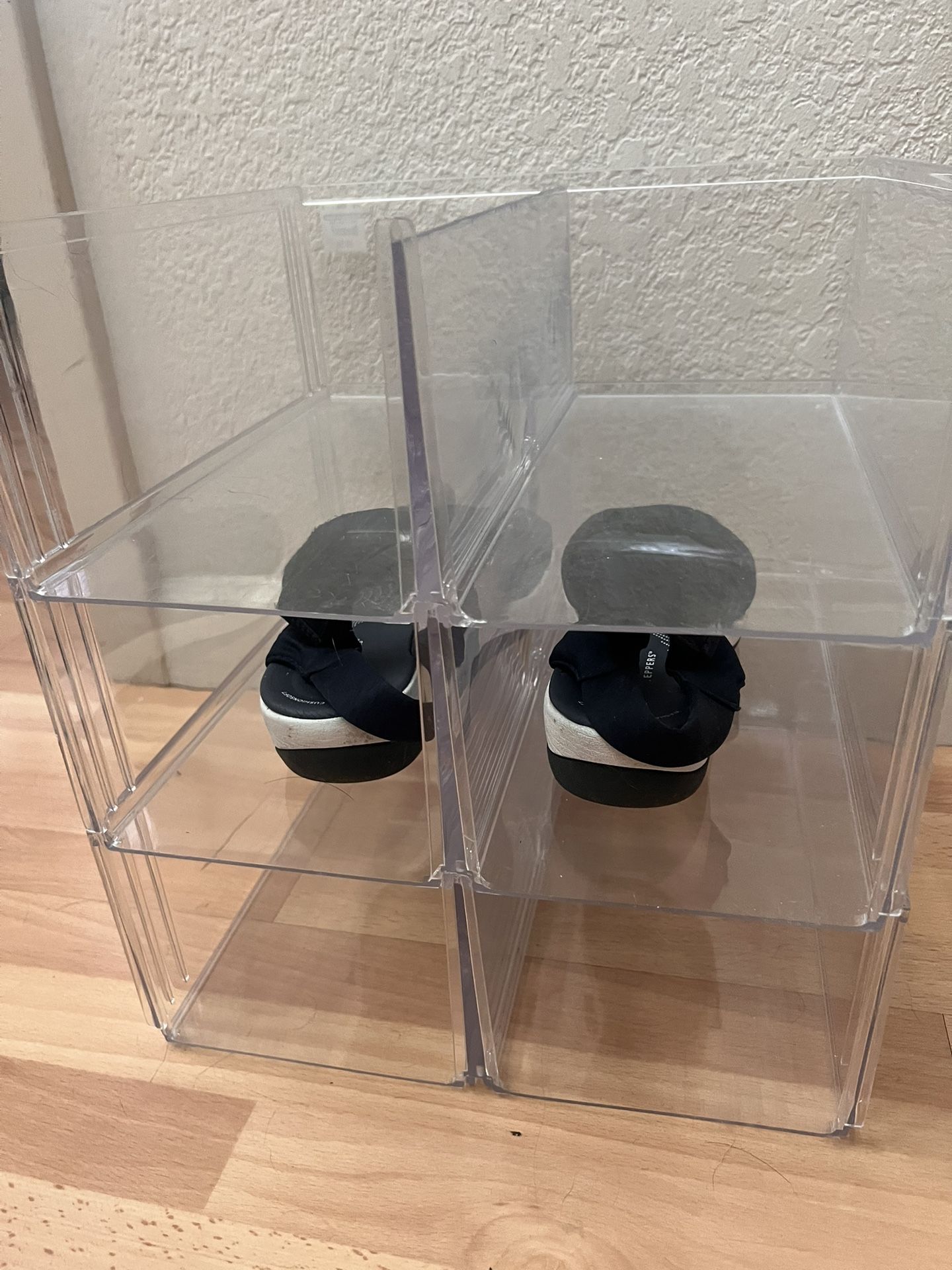 Clear Stackable Shoe Storage Boxes