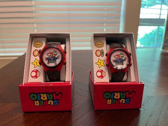 2 Super Mario Nintendo Digital Watches New in Box