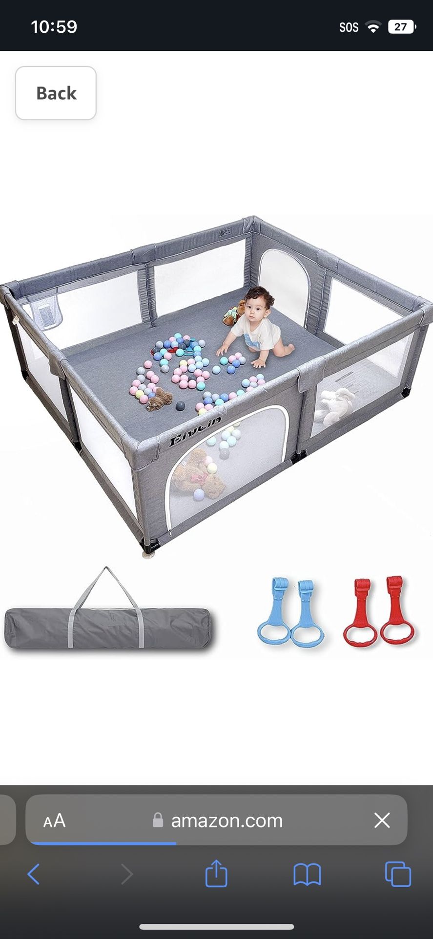 Baby Playpen, 75x63x27in Extra Large Baby Play Yards, Baby Playpen Fence for Babies and Toddlers with Gate Anti Slip Base, Soft Breathable Mesh, Indoo