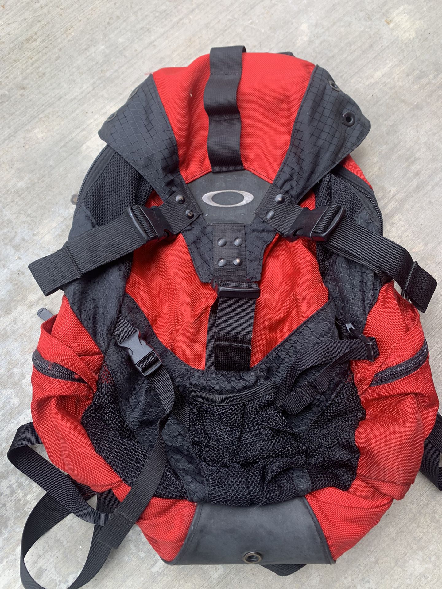 Vintage Oakley Software Icon Red Tactical Backpack 