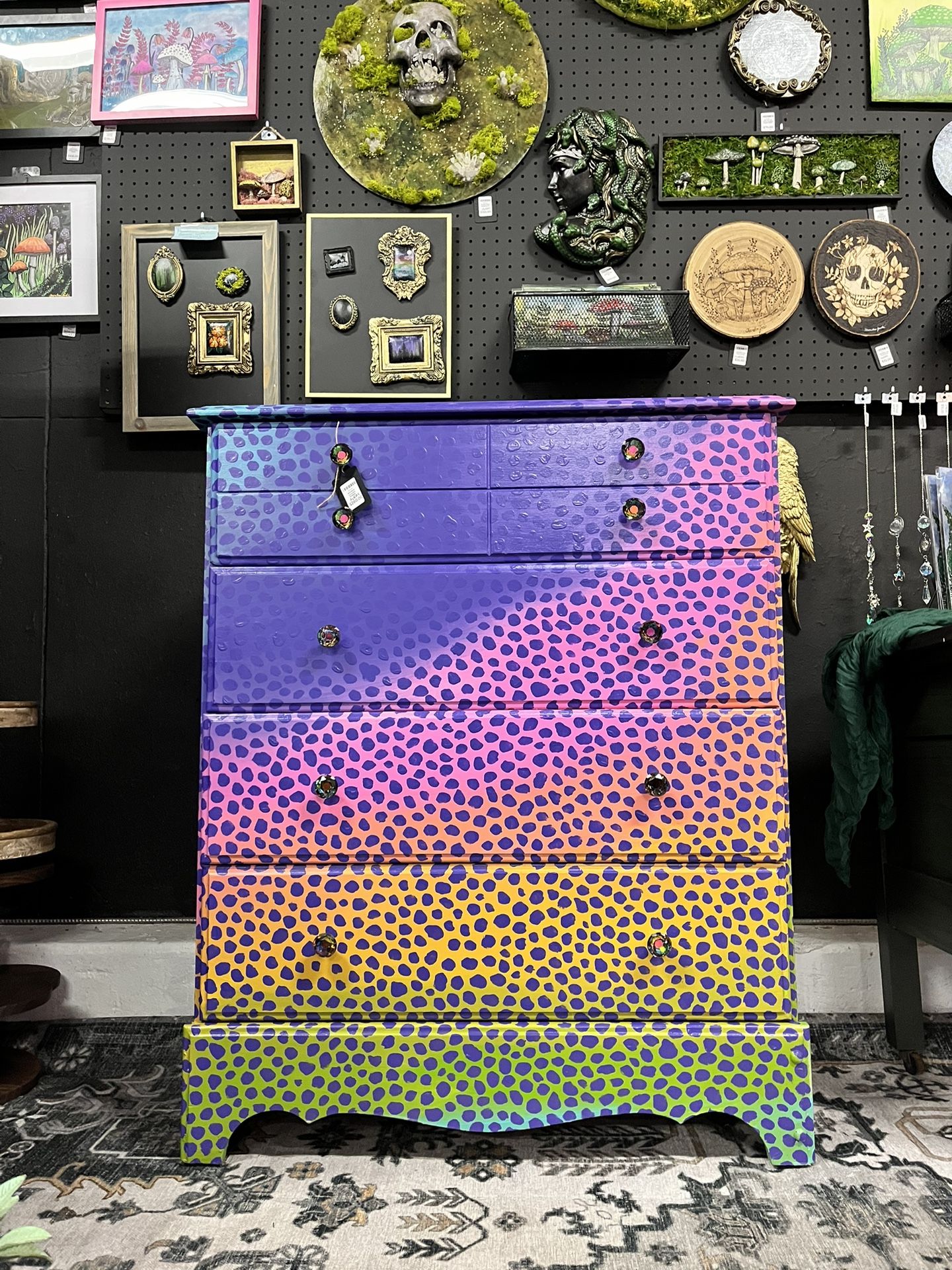 Rainbow Cheetah-print Dresser