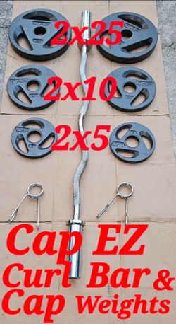 Cap 2" EZ Curl Bar & Cap 2" Olympic Plates