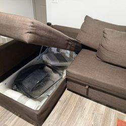 Brown Sectional Sleeper Sofa With Storage