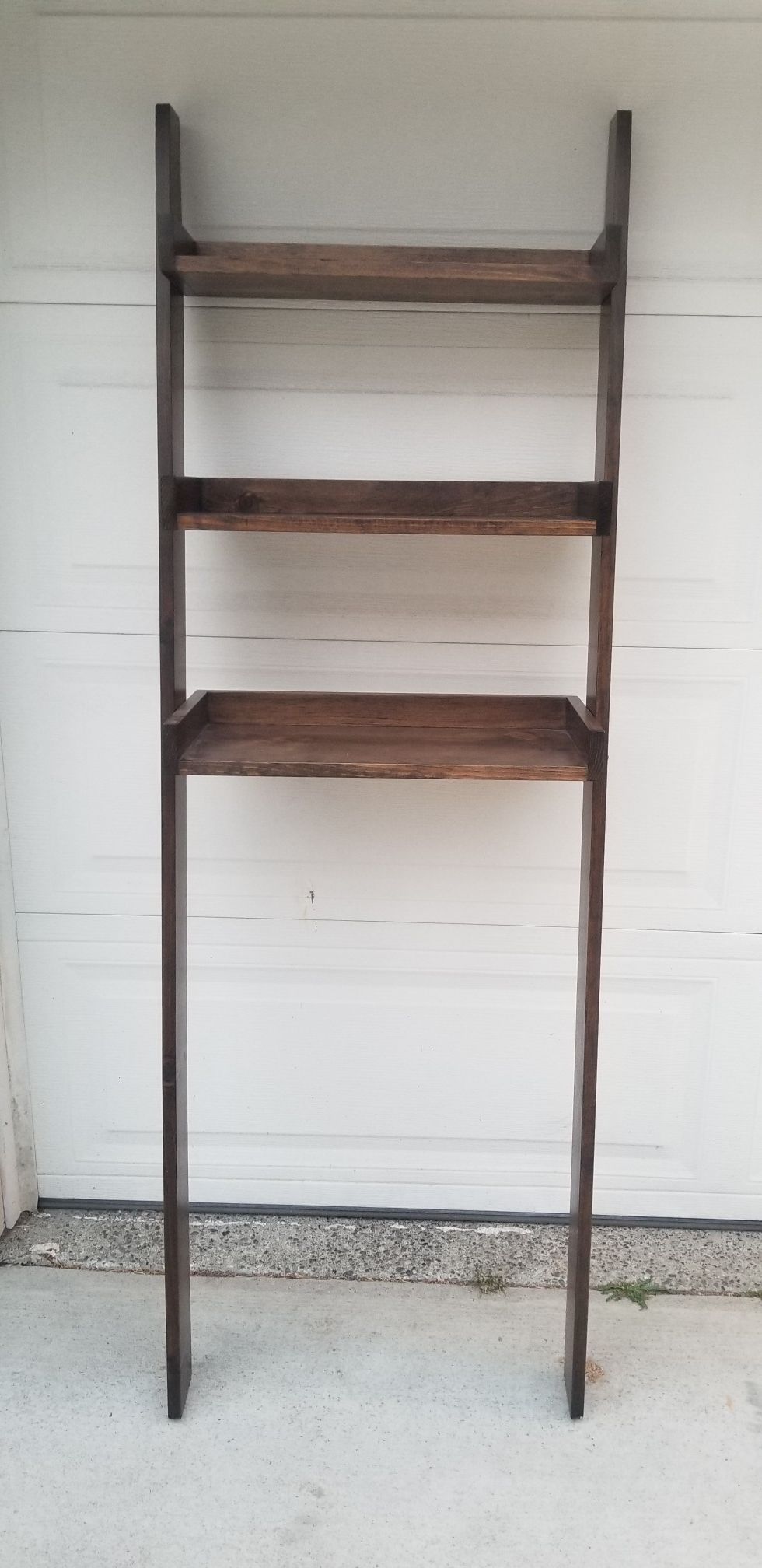 3 tier wooden ladder shelf
