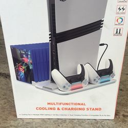 ps5 pro/slim/digital/disc multifunctional cooling&charging stand