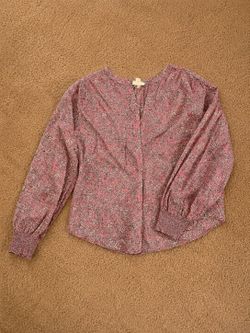 Elegant pink floral blouse