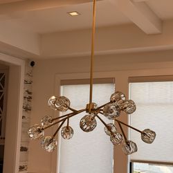 Gold chandelier