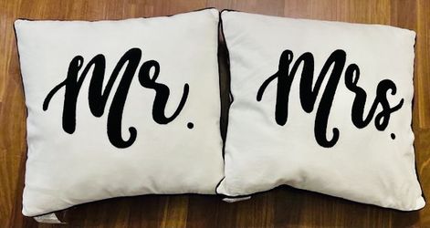Wedding Pillows - Mr. & Mrs. - Discontinued